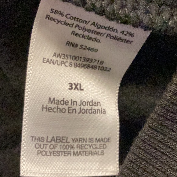 NWT Athletic Works Men's Black Zip-Up Hoodie  3XL - Picture 5 of 5